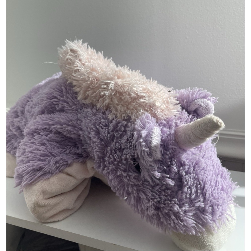 Pillow Pets Purple & White Unicorn Plush Pillow, Kids Novelty Plush